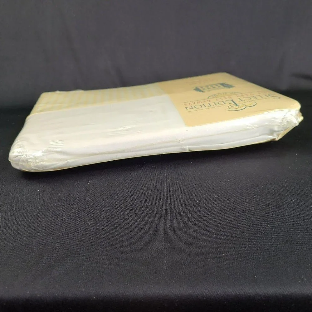 Westpoint Stevens Twin Flat‎ Sheet Yellow Gingham Blend Cottagecore Vtg New READ